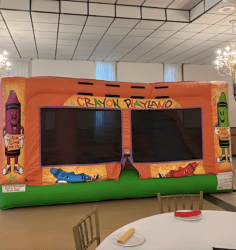 Crayon Playland Bounce House w/ Ball Pit & Slide